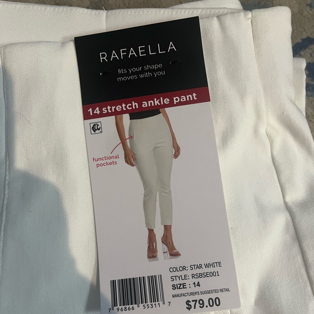 Rafaella Star White Ankle Pants